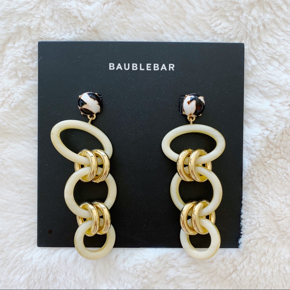 NEW!! Baublebar Fabella Linked Drop Resin Earrings